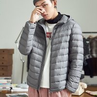 唐狮冬季新款轻薄羽绒服男短款青少年连帽韩版修身保暖外套潮