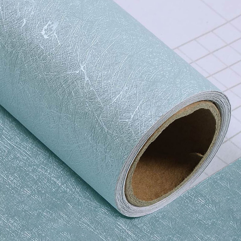 先围 壁纸 PVC自粘蓝色蚕丝 卷高清大图