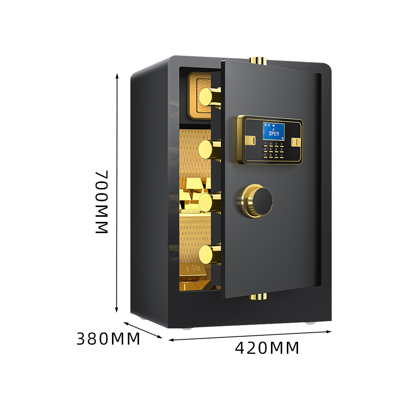 臻远ZY-NW-BXGS-40 全钢实心保险柜办公防盗保险箱 高70cm黑色电子款高清大图