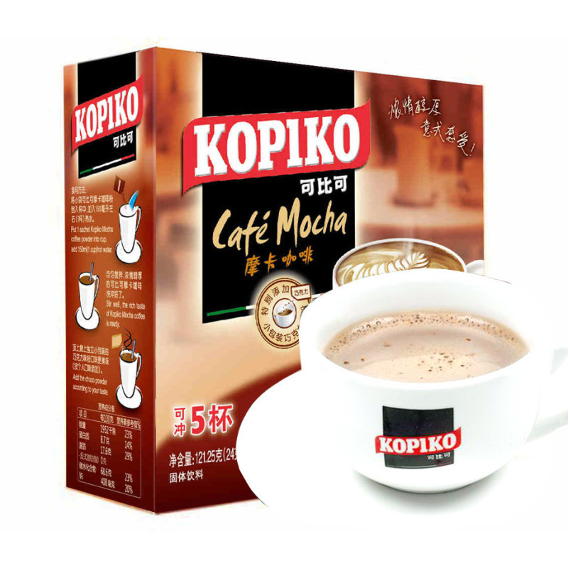 KOPIKO 可比可摩卡咖啡5包x24g(5入)印尼进口速溶咖啡
