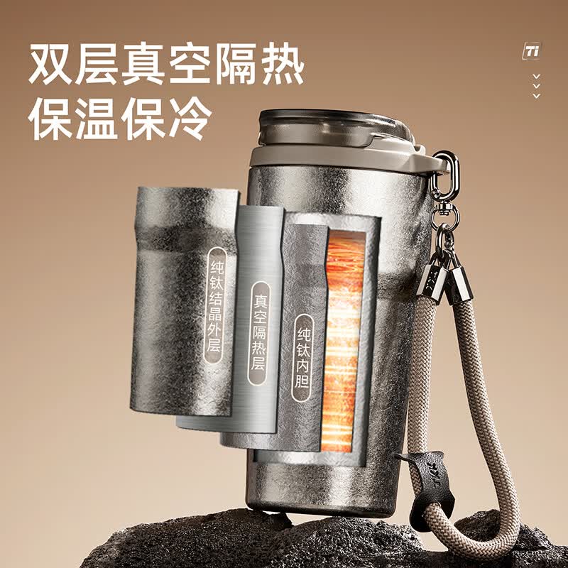 TKK钛杯保温杯99.9%内外纯钛水杯便携车载咖啡杯子高档男士礼物实用高清大图