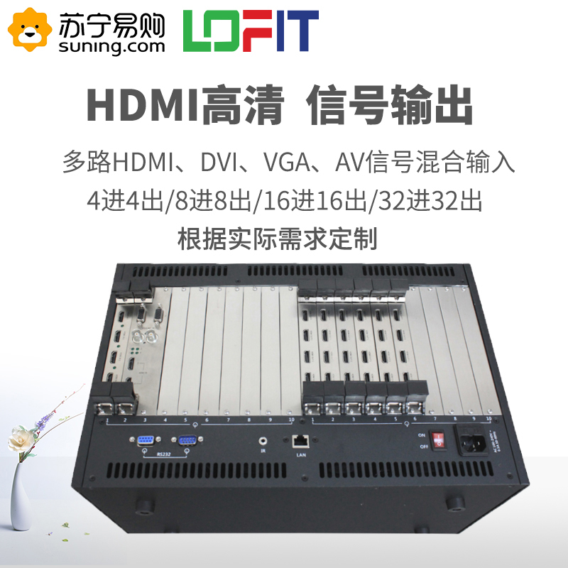 洛菲特（LOFIT） LFT-F15 HDMI接口矩阵主机 出高清数字图像处理器 网络监控视频服务器 32进32