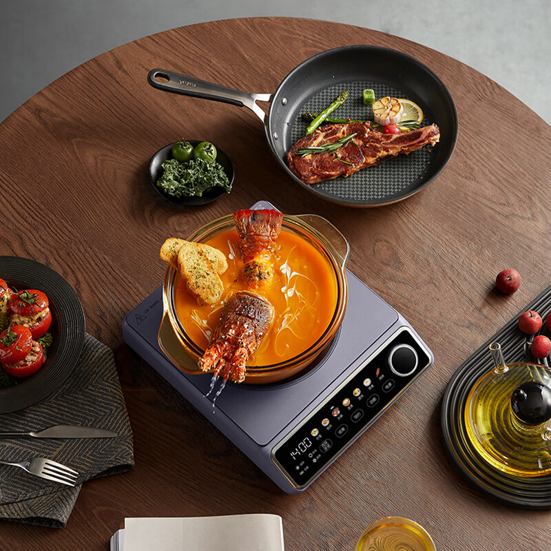 苏泊尔(SUPOR)电陶炉家用电磁炉低音低辐射双环独立控温2200W大功率防干烧显影大彩屏不挑锅具火锅炉C22-CS60