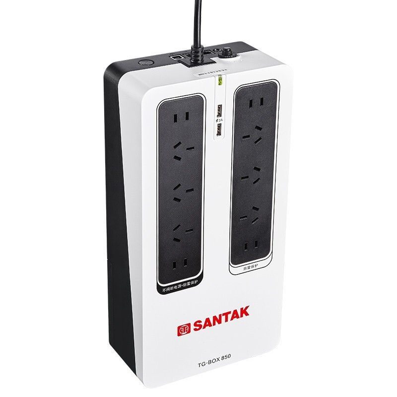 山特(SANTAK)TG-BOX850 850VA/510W UPS 不间断电源NAS自动识别应急备用电源内置电池高清大图