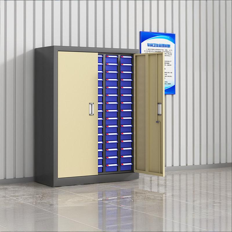 鑫环境 75抽带门 零件收纳柜 单位:台 28*70.5*95CM (抽屉颜色 蓝色/透明)