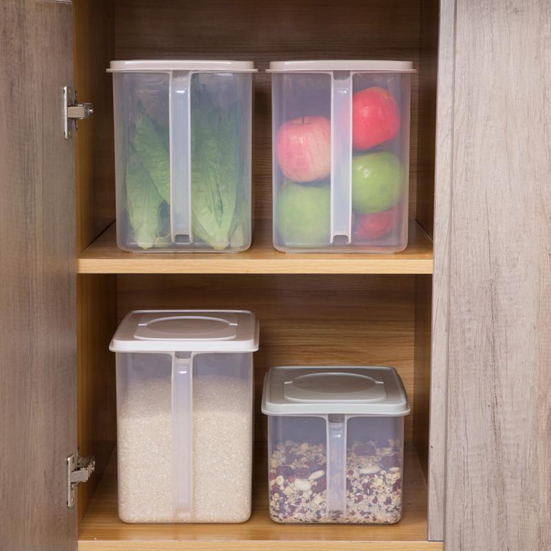 带盖塑料保鲜盒冰箱水果盒子 家用长方形密封盒蔬菜收纳盒