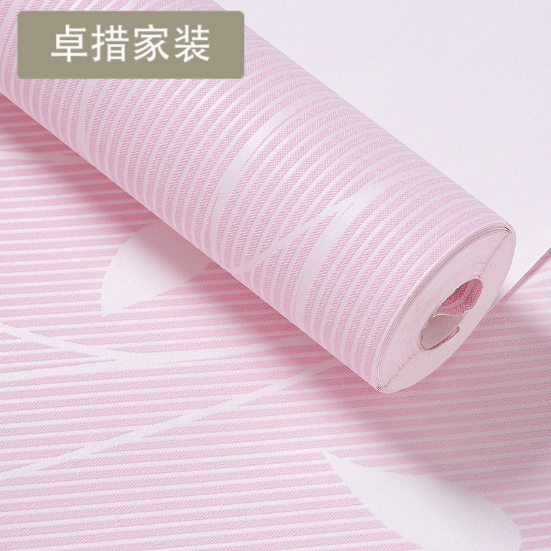 卧室墙纸 无纺布田园叶子多丽壁纸 温馨浪漫简约客厅书房墙纸U005壹德壹