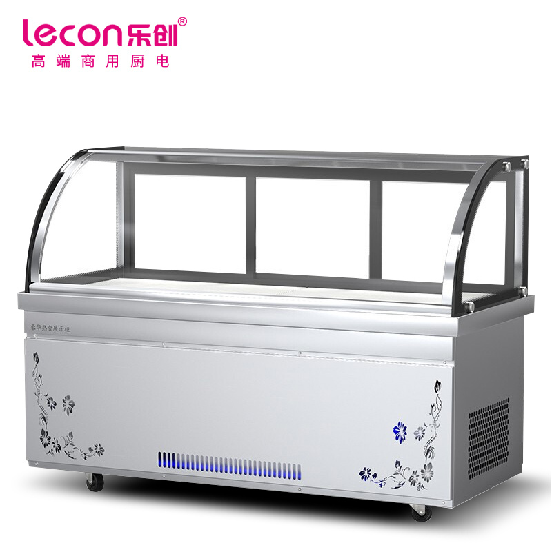 乐创(lecon)卤菜熟食柜鸭脖柜展示柜冷藏凉菜柜保鲜柜冷藏柜商用双温点菜柜串串鲜肉柜 1.8米 双压