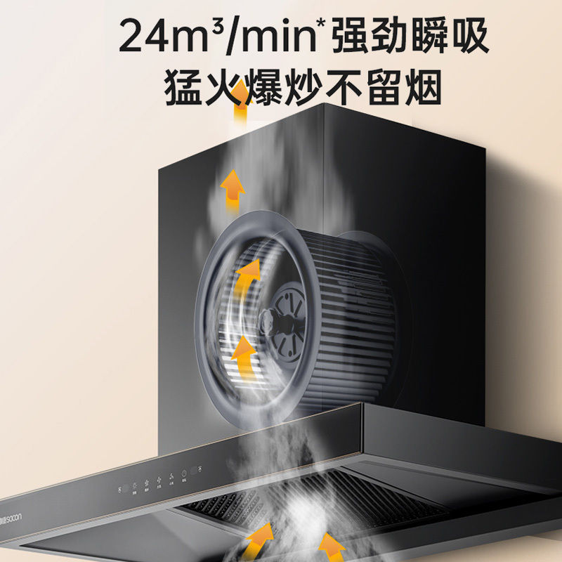 [国补20%]帅康(sacon)T8232抽油烟机欧式24立方大吸力吸油烟机免拆易清洁家用厨房顶吸脱排油烟机抽烟机单烟机