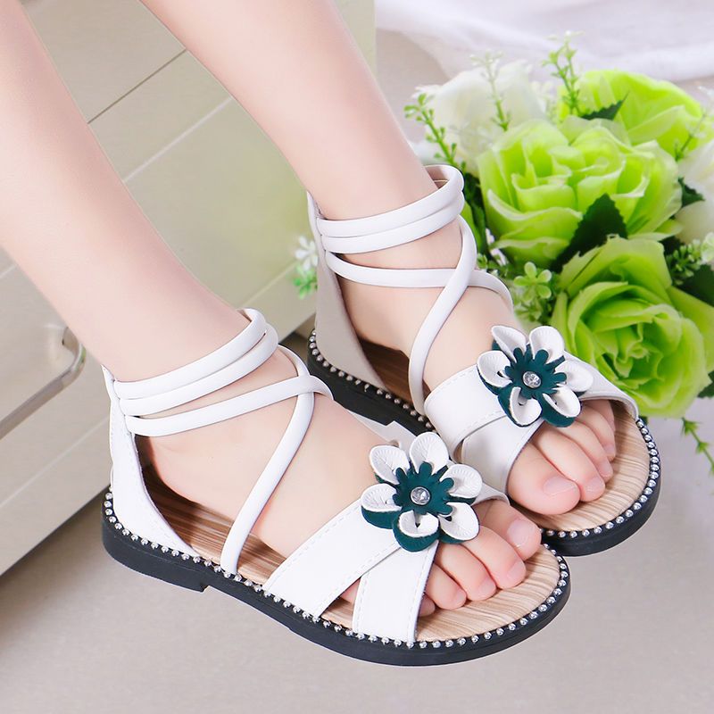 女童凉鞋2021新款亲子鞋韩版夏季儿童软底露趾小公主鞋女中大童鞋