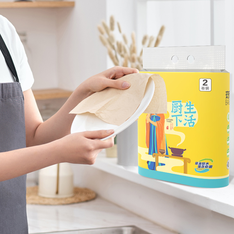 斑布(Babo) 厨下生活系列厨房纸巾纸 80节/卷*2卷高清大图