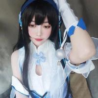 西施假发女长发诗语江南cos麻花辫全头套游戏二次元游戏王者荣耀 西施[自然黑] 送:发网 夹子