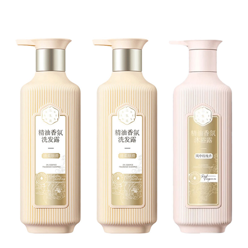 三生花精油香氛顺滑2+1洗沐组合(500ml*2顺滑洗发露+500ml玫瑰沐浴露) SSH-0078