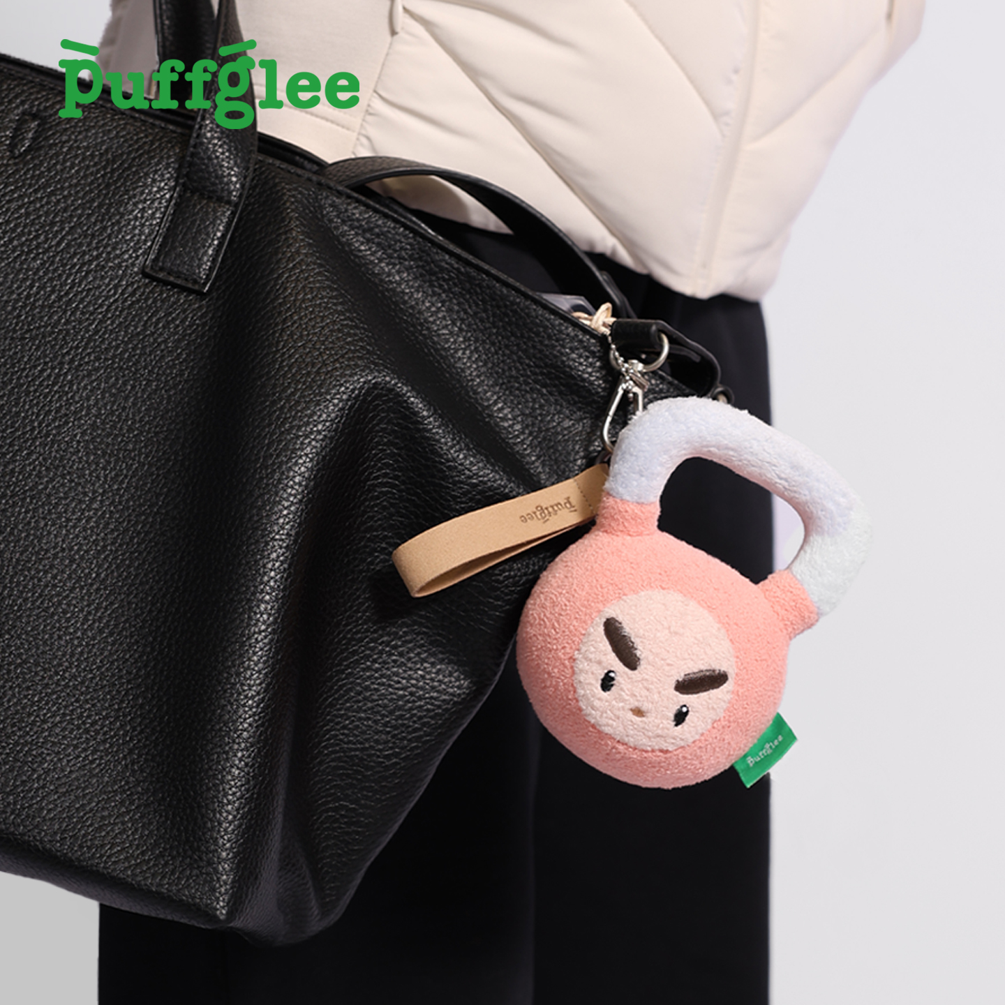 Puffglee毛绒壶铃挂件粉铃划船(颜色:活力粉/运动蓝)高清大图