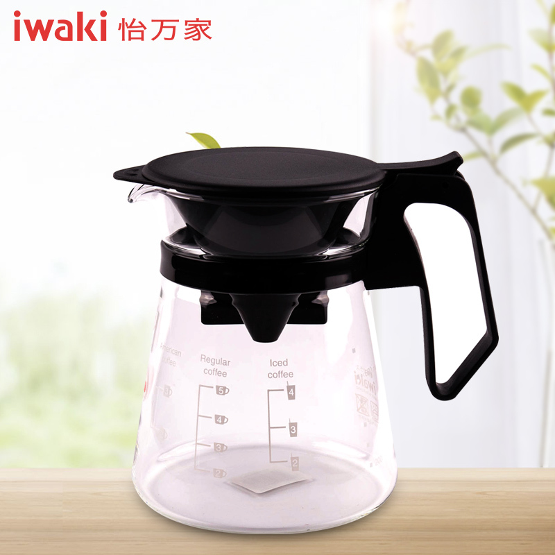 【怡万家旗舰店】KT8685-BK怡万家现代简约滴漏式咖啡壶素黑YWJ-K-0004