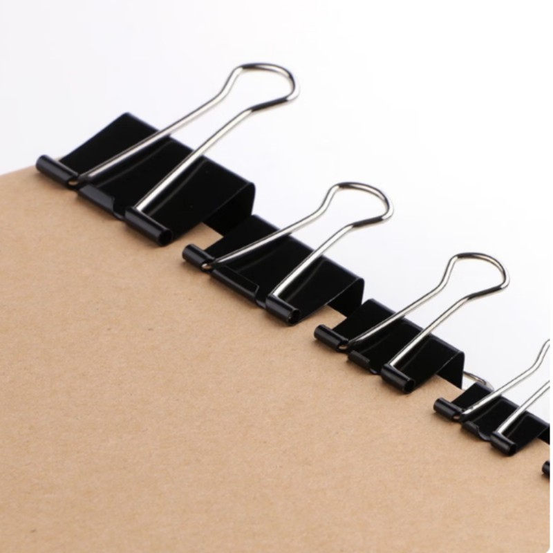 晨光(M&G) ABS92737 长尾夹 Eplus15mm(筒装)黑色 6# 5筒装高清大图