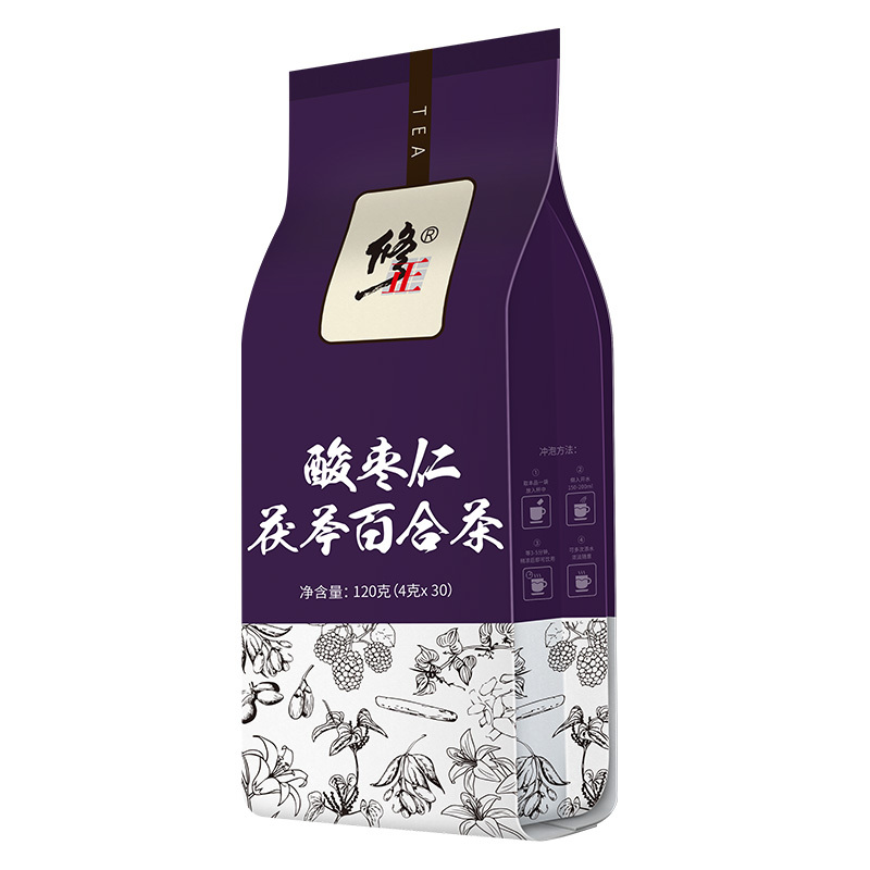 修正酸枣仁茯苓百合茶120g养生茶安睡多梦睡前睡眠质量差