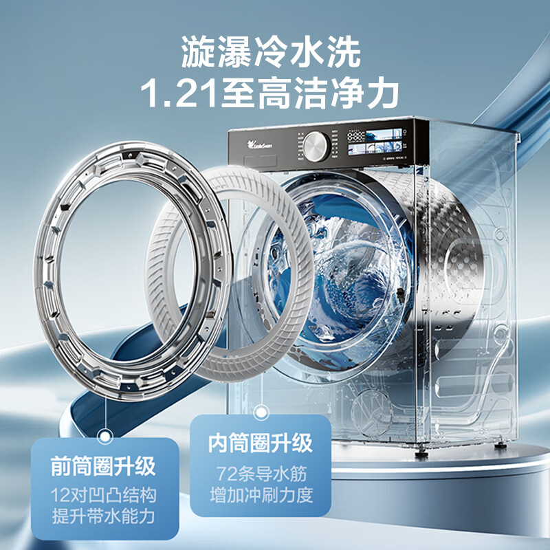 小天鹅(LittleSwan)滚筒洗衣机全自动家用 纯平全嵌小乌梅3.0高奢版TG12VE40PRO高清大图
