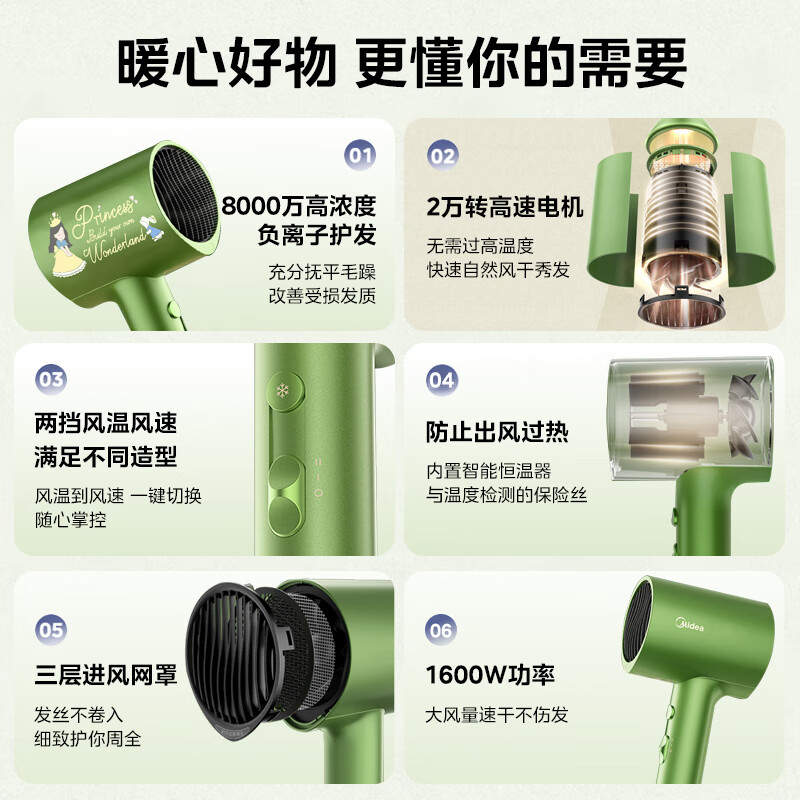 美的(Midea) 吹风机 MB-AJ0502高清大图