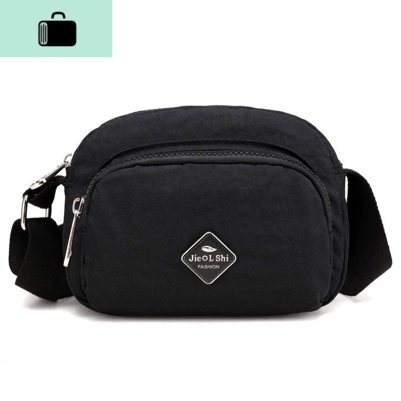 时尚小包手机包休闲单肩包女包帆布牛津轻便防水迷你斜挎包零钱包NEW LAKE 黑色