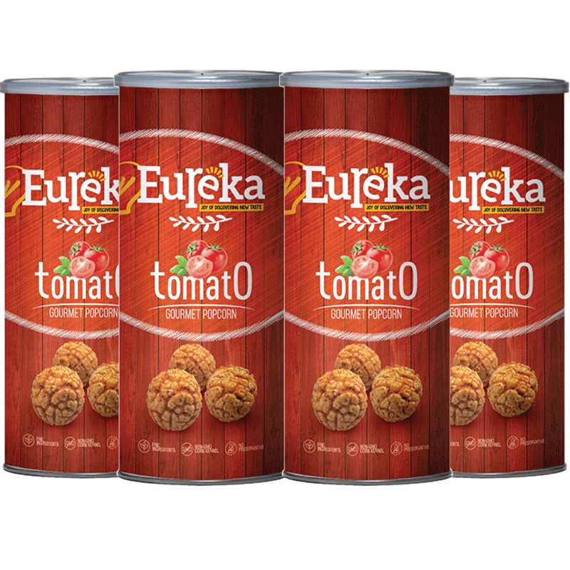 4罐装▏EUREKA 友礼佳 爆米花 番茄味 70g 马来西亚进口 罐装