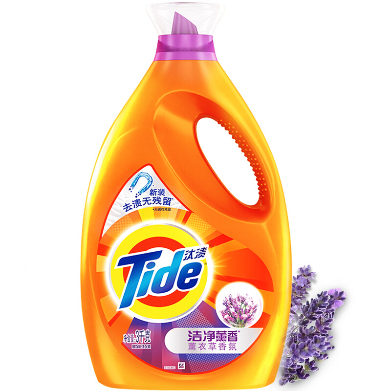 汰渍洁净薰衣草香氛高浓度洗衣液3kg 机洗手洗 去渍无残留高清大图