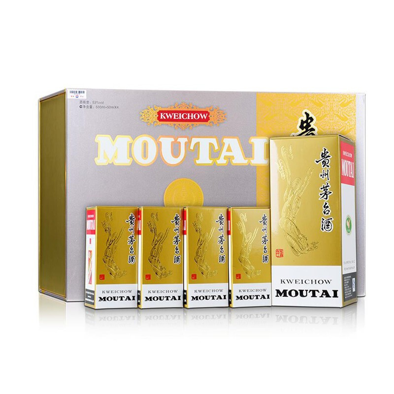 贵州茅台酒 飞天二件套(500ml+50ml*4瓶)礼盒装 +茅台小白条50ml*5瓶 整条 53度酱香型白酒组合装