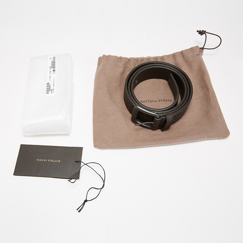 BOTTEGA VENETA 宝缇嘉 BV 男士编织牛皮针扣皮带腰带90