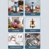 苏泊尔(SUPOR)绞肉机3L家用不锈钢碗料理机宝宝婴儿辅食机迷你多功能电动搅拌机碎肉机绞馅机肉馅机JR51S(双刀)