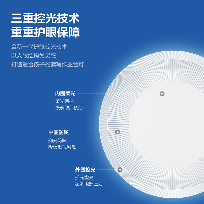 [品牌补贴15%]欧普照明OPPLE AAA级护眼灯LED书桌护眼灯中小学生学习宿舍卧室儿童写字台灯