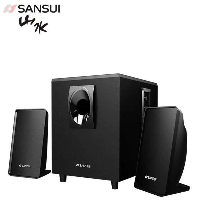 山水(SANSUI) 11C台式机电脑音箱 低音炮2.0笔记本音响 黑色
