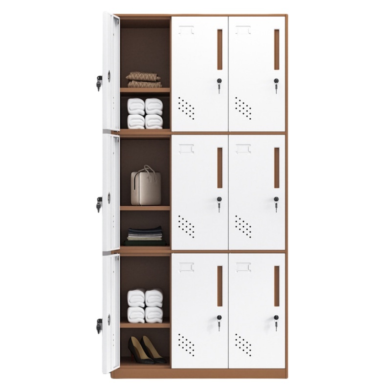 凌迪星咖色9门更衣柜900*400*1850mm台高清大图