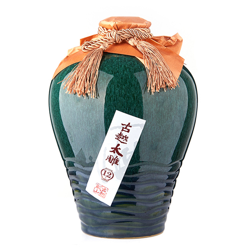 古越龙山 绍兴花雕黄酒 坛装糯米酒 十二年太雕五斤 2.5L礼盒坛装 送礼佳品