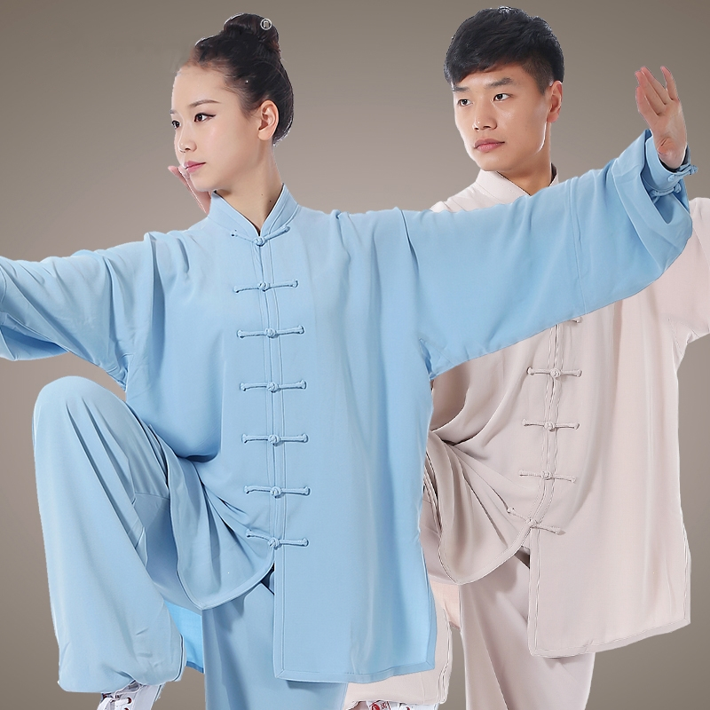 闪电客高弹麻太极服春夏秋季长袖练功服武术太极拳服装中老年