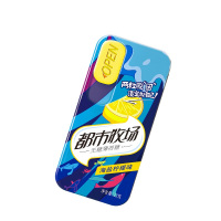 都市牧场无糖薄荷糖海盐柠檬味接吻糖清新口气糖果零食铁盒22g