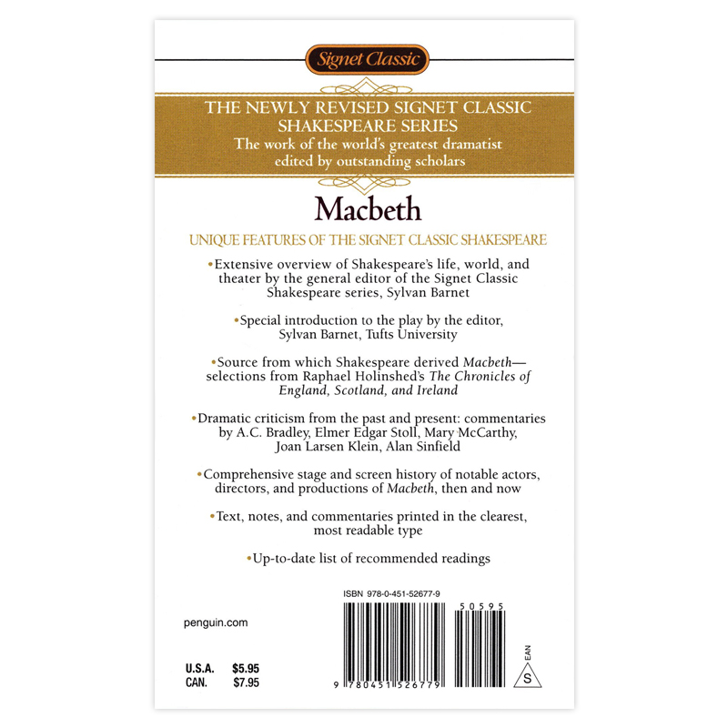 [正版]麦克白 英文原版 Macbeth 莎士比亚Shakespeare 经典文学名著 莎翁四大悲剧 课外阅读 搭哈姆高清大图