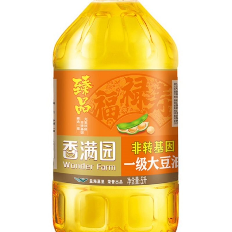 香满园臻品非转基因一级大豆油5L高清大图