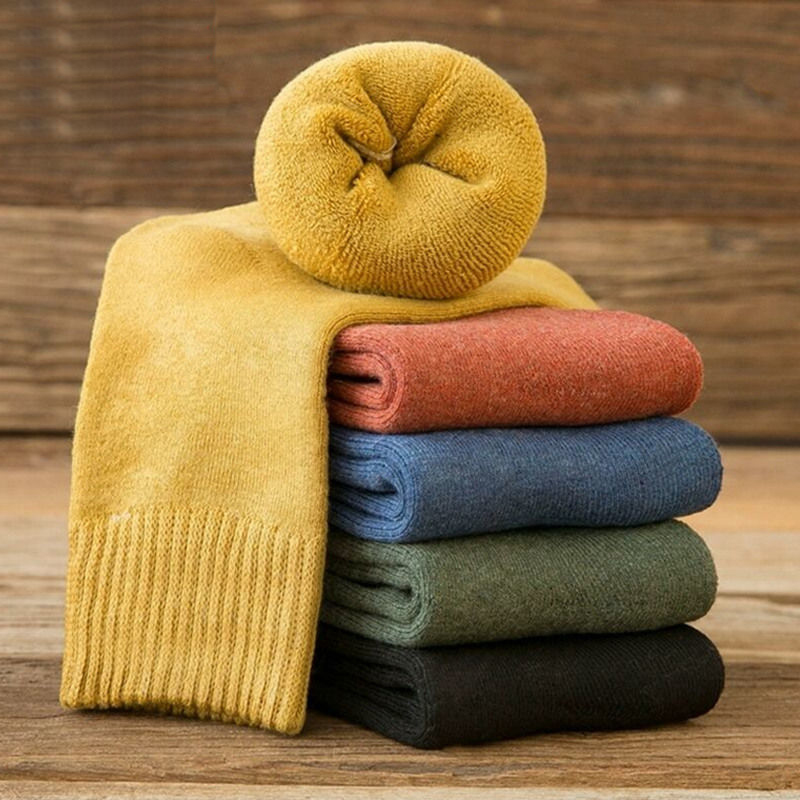 冬季袜子女韩版中筒袜加绒加厚保暖长筒女士秋冬长袜ins潮高清大图