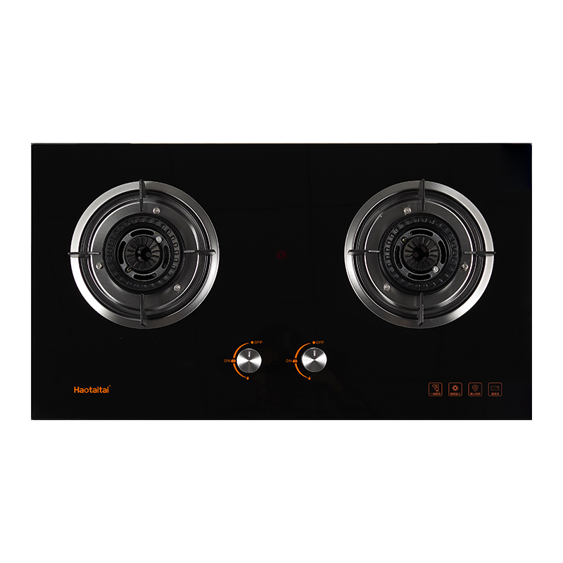 Haotaitai家用燃气灶JZY-X406 5.0kW大火力可调底壳换灶不开孔防爆钢化面板多重安全防护液化气高清大图