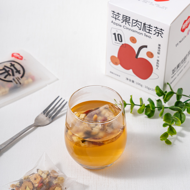 [1盒]浙江金华老字号福事多苹果肉桂茶上热下寒养生茶红茶体质养护混合茶包冲饮高清大图