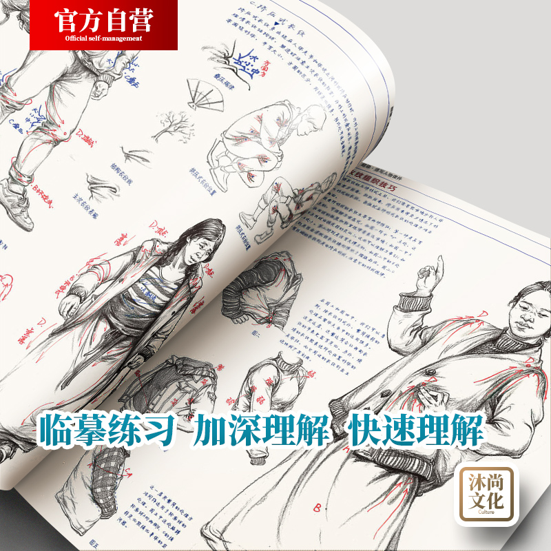 [正版]超级速写人物课件 李宝伦头部五官肖像局部手足动态场景组合线性零基础入门照片对画临摹范本高联考院校央国美术绘画教高清大图