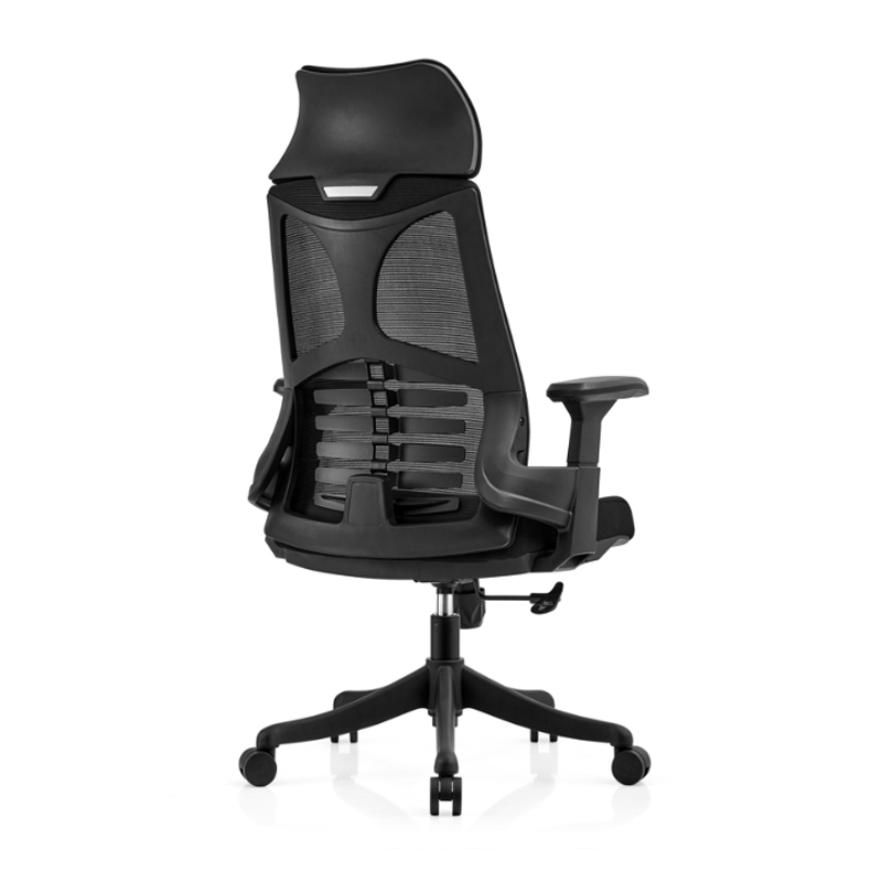初嘉CJ-7100办公椅转椅电脑椅网布学习椅高背职员椅 黑框高清大图