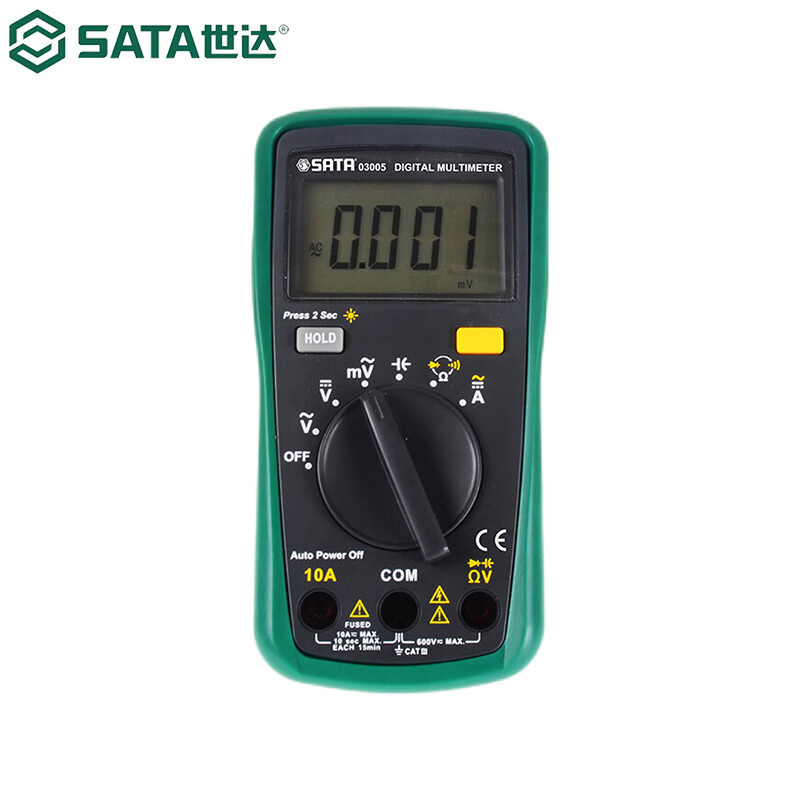 世达(SATA)03005 掌上型万用表 电流表 电工电子式电容表 电阻电压万能表