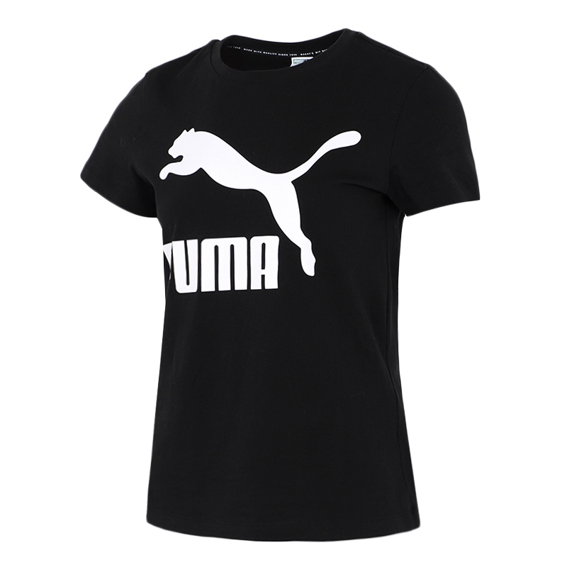 puma彪马t恤女装23夏季新款圆领透气速干运动服休闲短袖53228101黑色