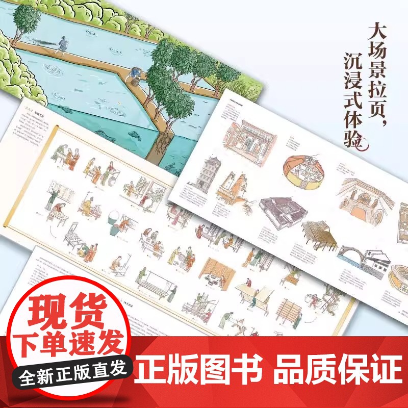 正版 烟火人间 图解古人的衣食住行 中国古代的农业成就 纺织成就 建筑成就 纺织成就科普书籍 博览中国农业等精湛技术高清大图
