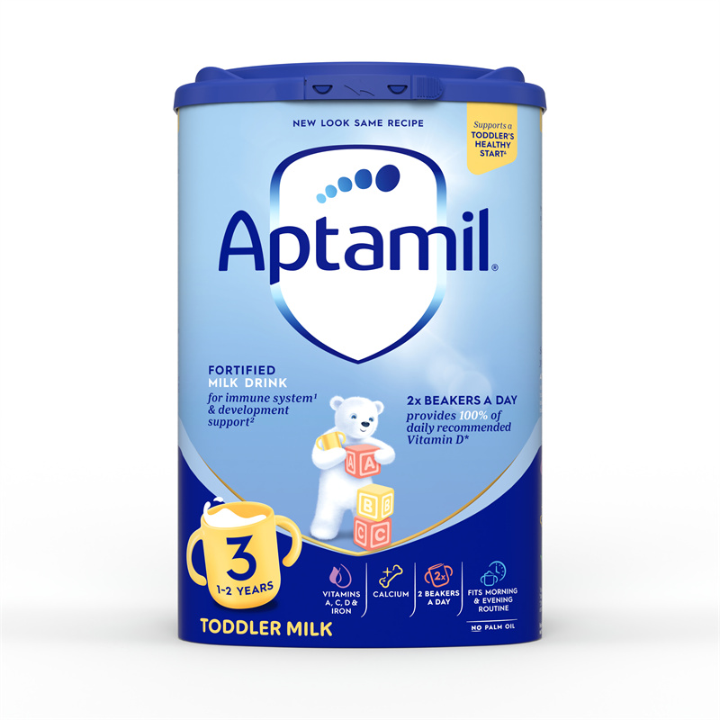 爱他美（Aptamil）英国爱他美婴幼儿配方奶粉原装进口 3段（1-2岁）800g