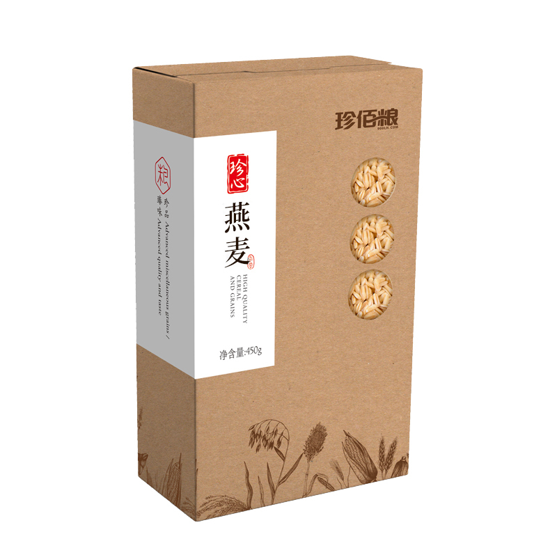 珍佰粮 有机糙米400g/罐 五谷杂粮 粗粮燕麦米