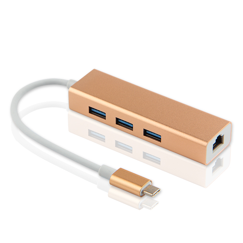 久宇 HP惠普笔记本千兆网口网线Type-c转接头USB3.0接口扩展坞分线器USB-C拓展