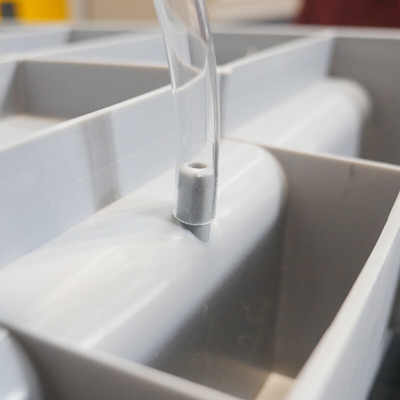 尔迈 实验室实验台滴水架pp滴水架防腐玻璃烧杯器皿试管清洗晾晒架 灰色高清大图