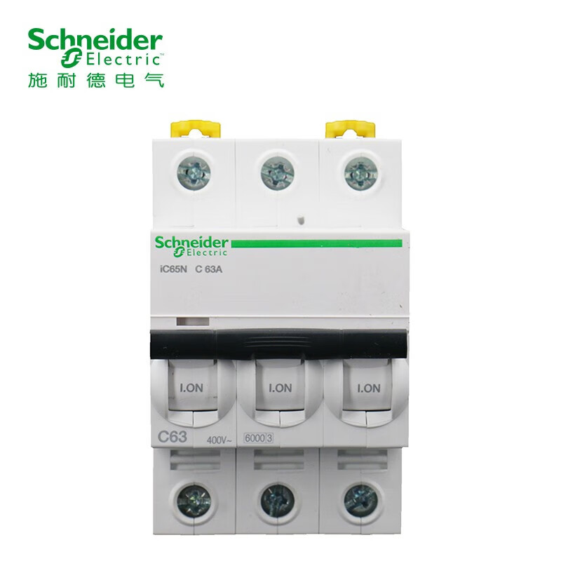 3M 施耐德 交流微型断路器 iC65N-C63A/3P A9F18363高清大图